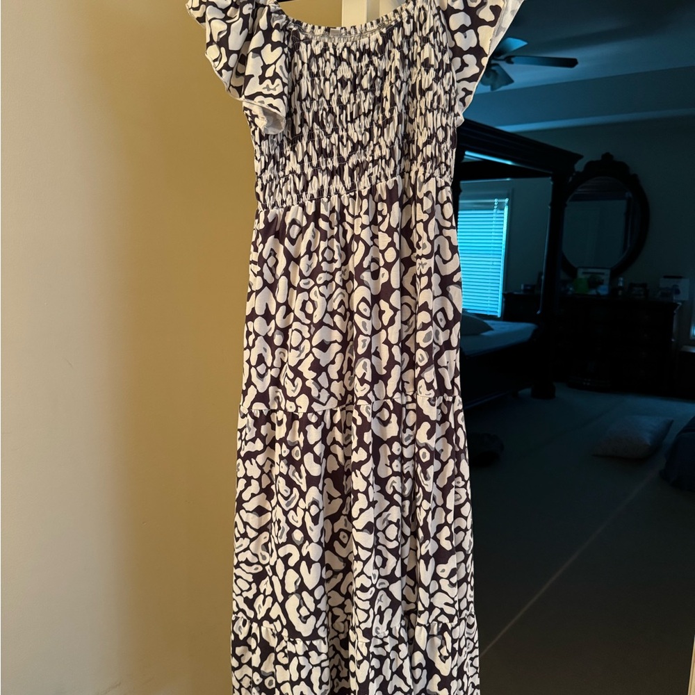 Elegant Black and White Women's Dress